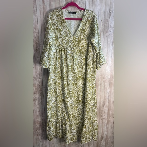 🆕 Zanzea Green Floral Cover Up/sun dress - Picture 1 of 6